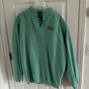 Vineyard Vines Men's Mint Green Zip Up Sweater